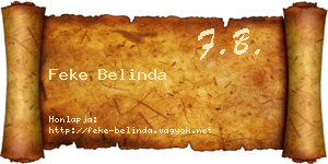 Feke Belinda névjegykártya